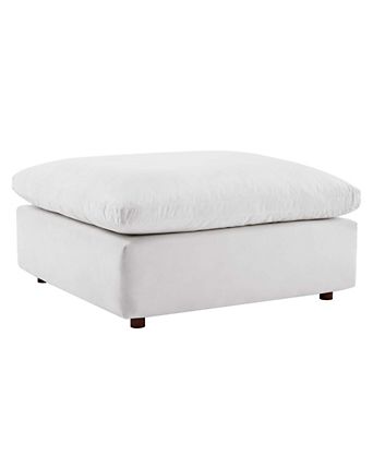 Commix Down Filled Overstuffed Performance Velvet Ottoman