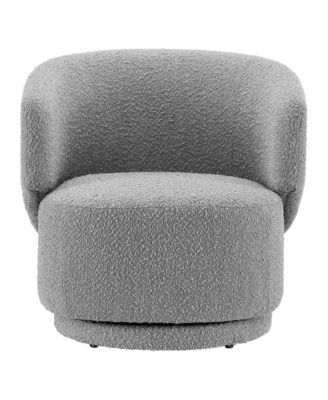 Celestia Boucle Fabric Swivel Chair