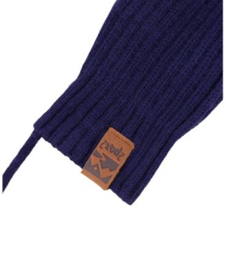  Unisex Rib Knit Mittens with Cord - Baby