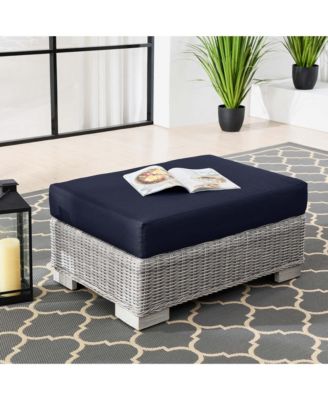  Conway Outdoor Patio Wicker Rattan Ottoman