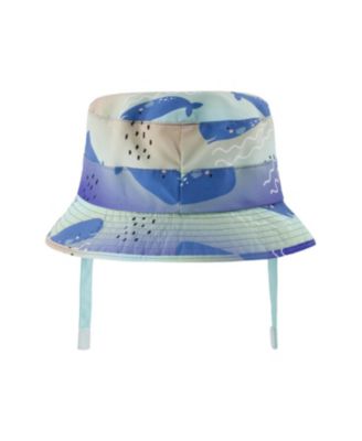 Boys' Wide Brim Blue Whale Print Beach Hat - Baby