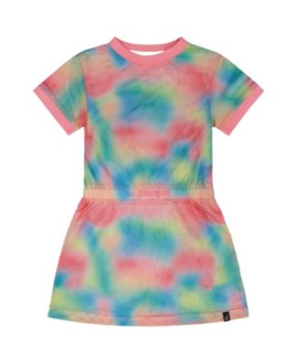 Girls' Mesh Short Sleeves Elastic Waist Beach Dress - Big Kid