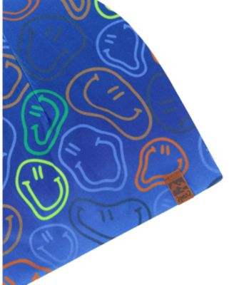  Boys' Stretch Jersey Printed Smileys Beanie - Baby