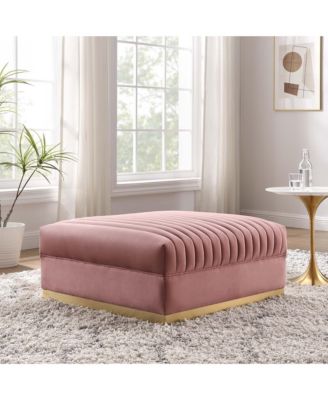  Sanguine Channel Tufted Performance Velvet Modular Sectional Sofa Ottoman