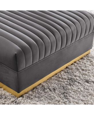  Sanguine Channel Tufted Performance Velvet Modular Sectional Sofa Ottoman