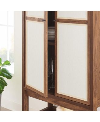  Capri Tall Wood Grain Standing Storage Cabinet