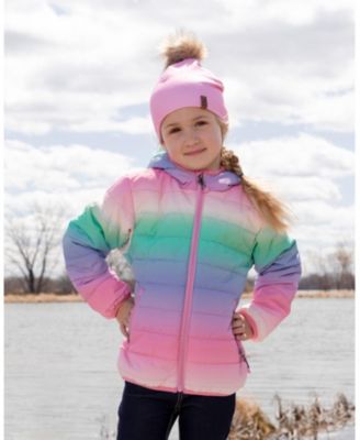 Girls' Quilted Mid-Season Gradient Jacket - Little Kid