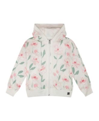 Girls' French Terry Flowers Long Sleeve Hoodie - Little Kid