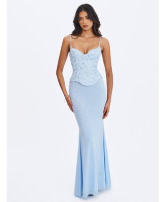  Aurielle Sweetheart Mermaid Peplum Maxi Dress