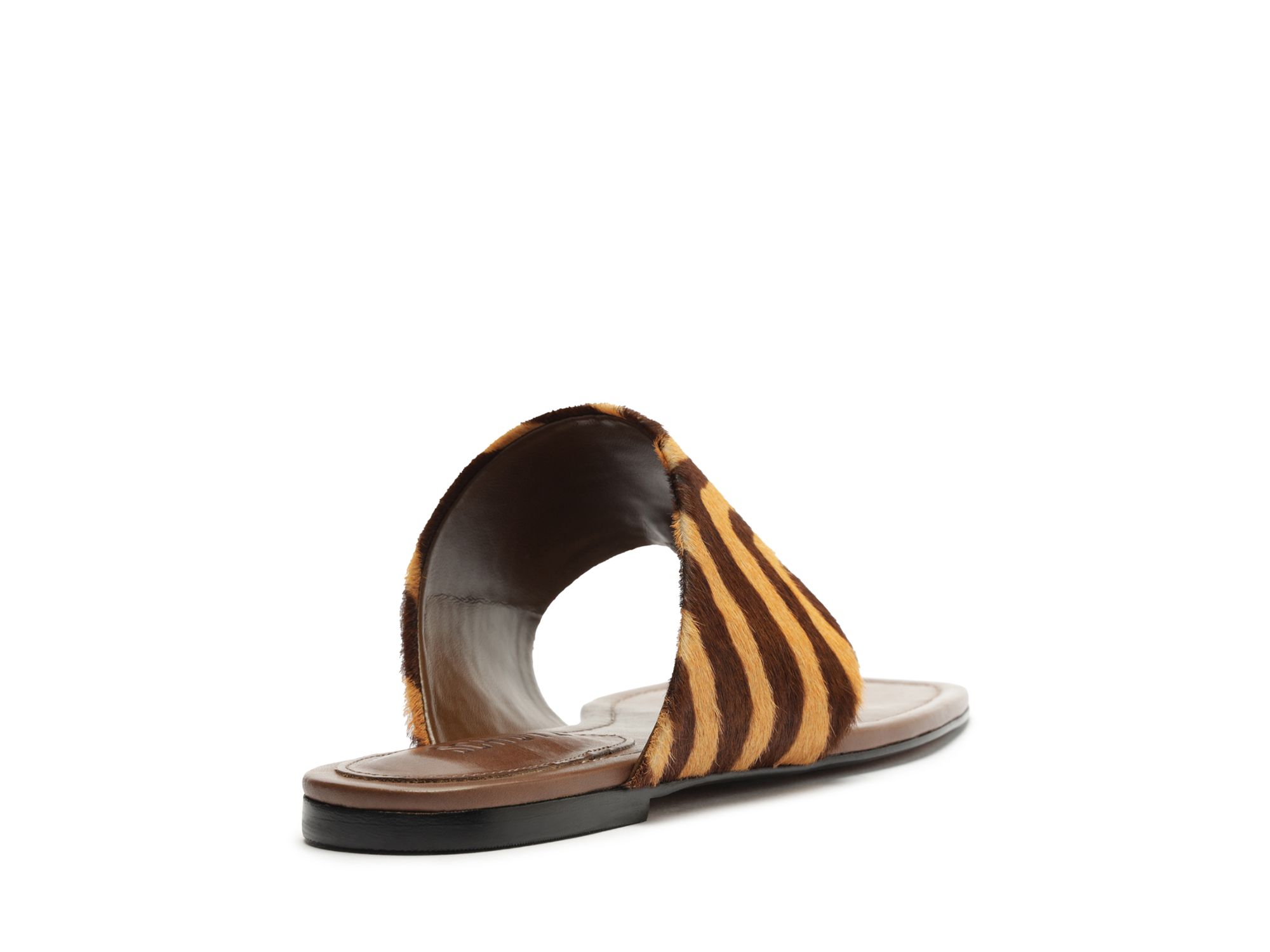 Women's Martha Animal Print Calf Hair Slide Sandals — Image 9