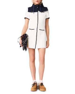 Rirsalino Contrast Trim Button Front Dress