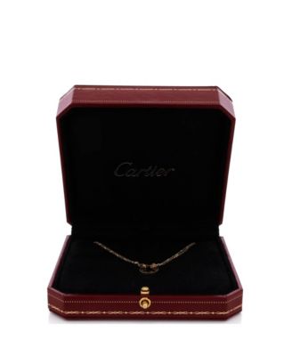  2 Diamonds Love Pendant Necklace 18K Gold and Diamonds, 17.75"