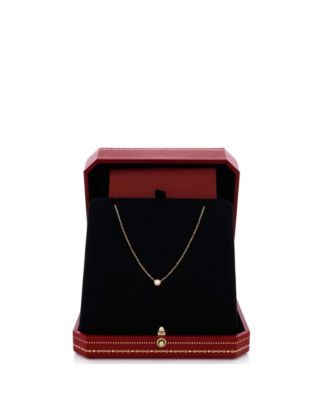  Small Cartier D'Amour Pendant Necklace 18K Gold and Diamond, 16"