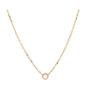  Small Cartier D'Amour Pendant Necklace 18K Gold and Diamond, 16"