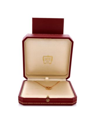  2 Diamonds Love Pendant Necklace 18K Gold and Diamonds, 16"