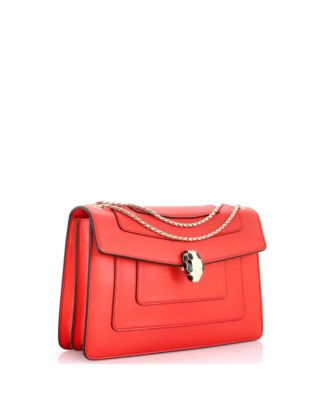  Medium Serpenti Forever Square Shoulder Bag Leather