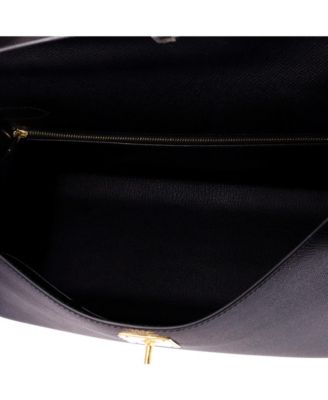 Kelly 32 Handbag Black Epsom with Gold Hardware