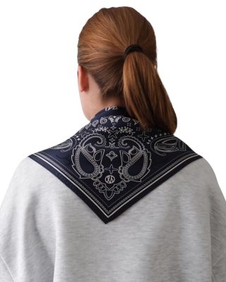 Blue Paisley Silk Scarf