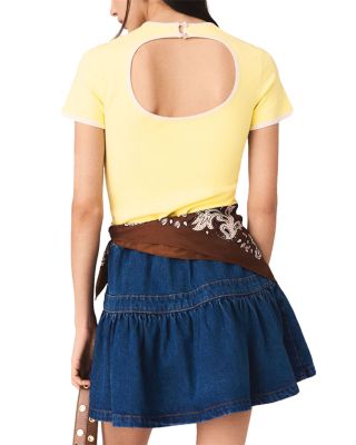 Mipose Round Neck Cut Out Sweater