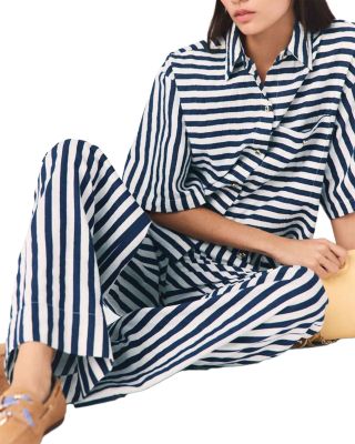 Calais Cropped Stripe Shirt
