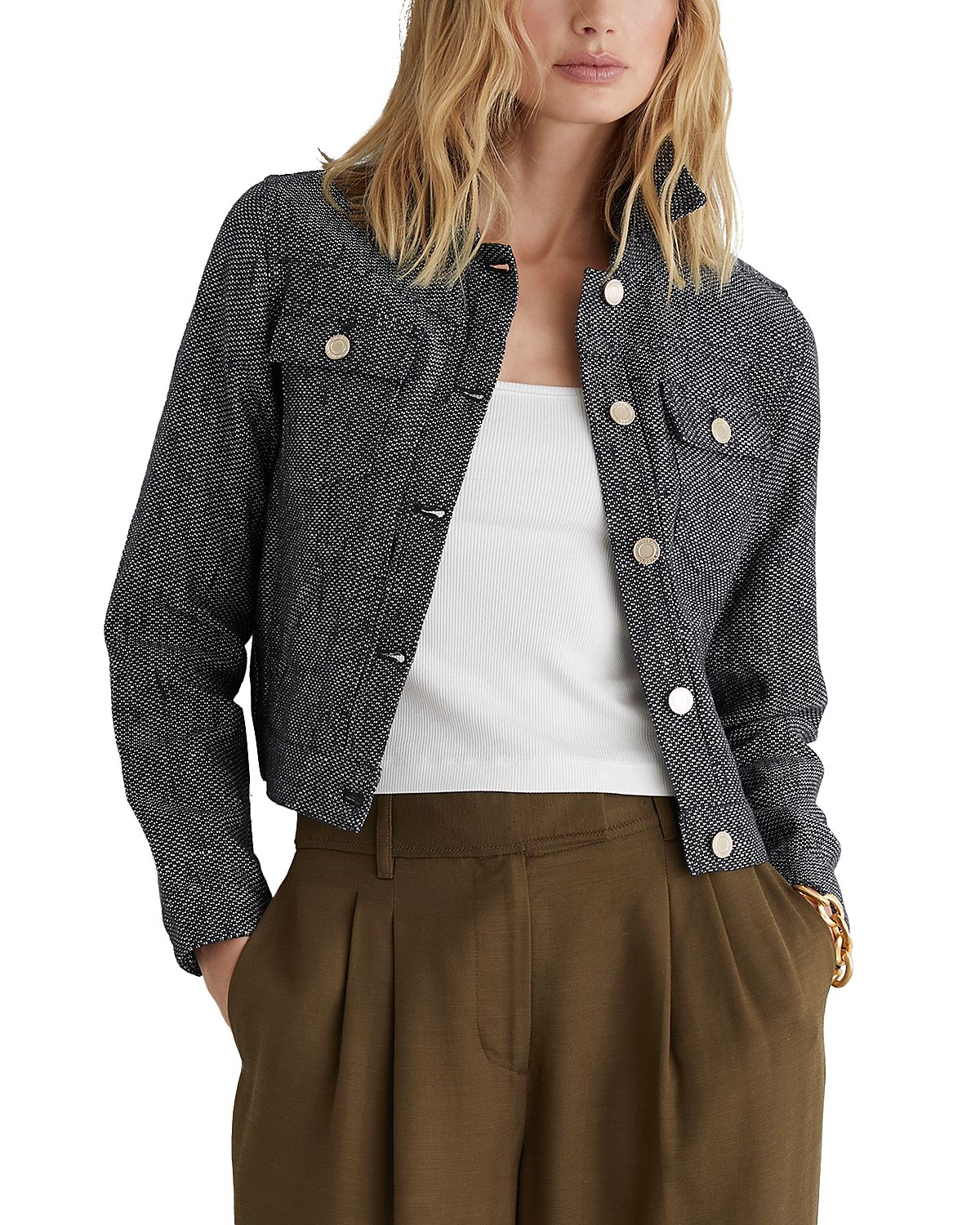 Reiss Bree Textured Trucker Jacket