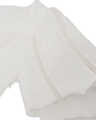 Linen Puff Sleeve Midi Dress