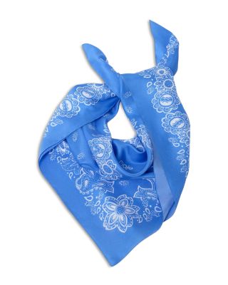 Bandana Print Silk Scarf