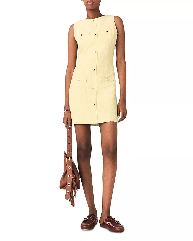 Maje Rylener Tweed Mini Dress