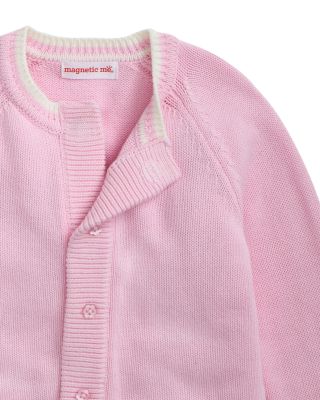 Girls' Crewneck Tipping Magnetic Cardigan - Little Kid, Big Kid