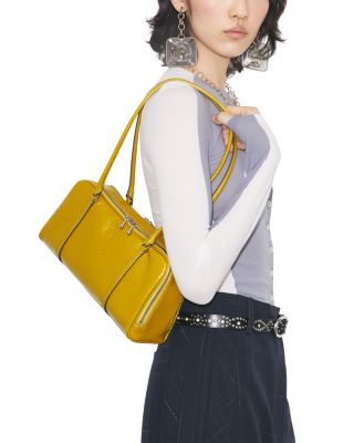 Marshmallow Embossed Leather Shoulder Bag
