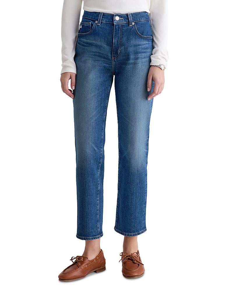 Ag Brinley Crop Mid Rise Straight Jeans in Owens Valley