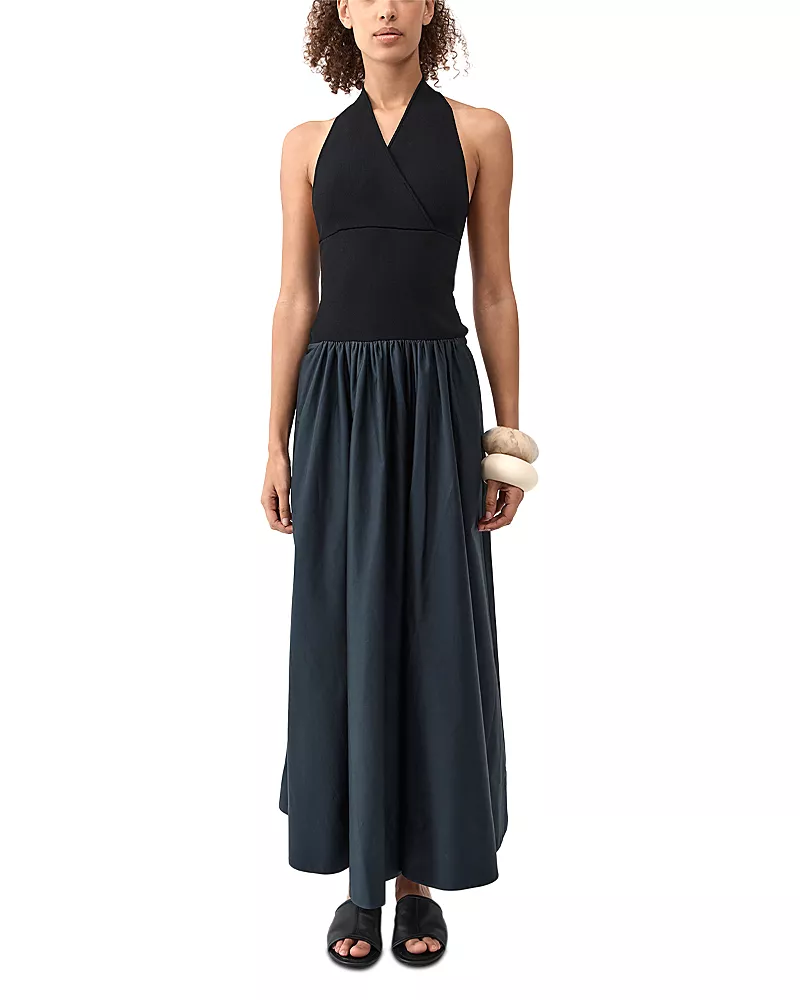 St. Agni Knit Backless Halter Dress