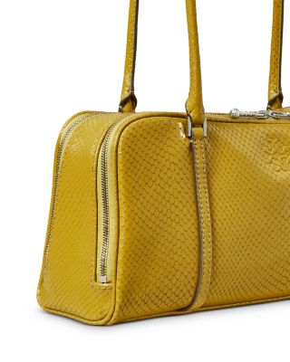 Marshmallow Embossed Leather Shoulder Bag