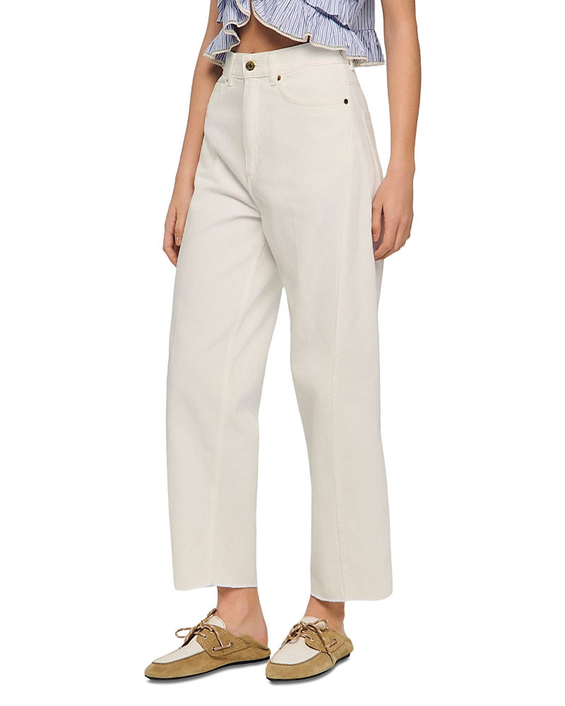 Sandro Ethan Barrel Jeans in White
