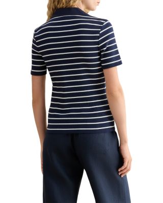 Merle Ribbed Polo Top