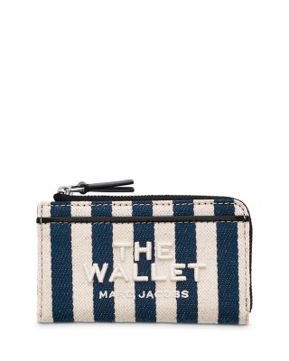 The Stripe Canvas Top Zip Wallet