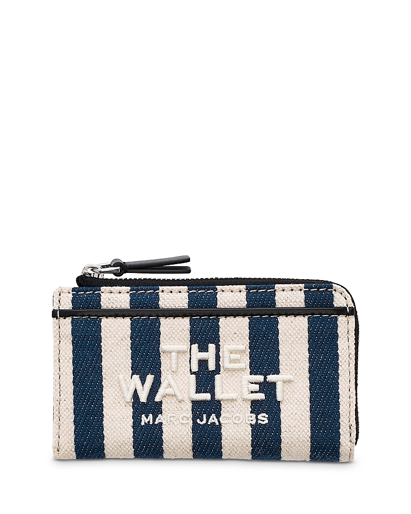 Marc Jacobs The Stripe Canvas Top Zip Wallet