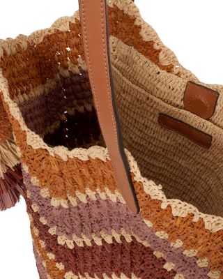 Margot Crochet Raffia Tote