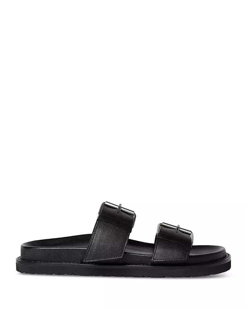 Whistles Leather Double Buckle Slides