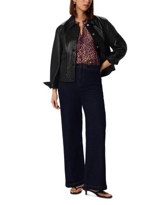 Orchid Print Dobby Top