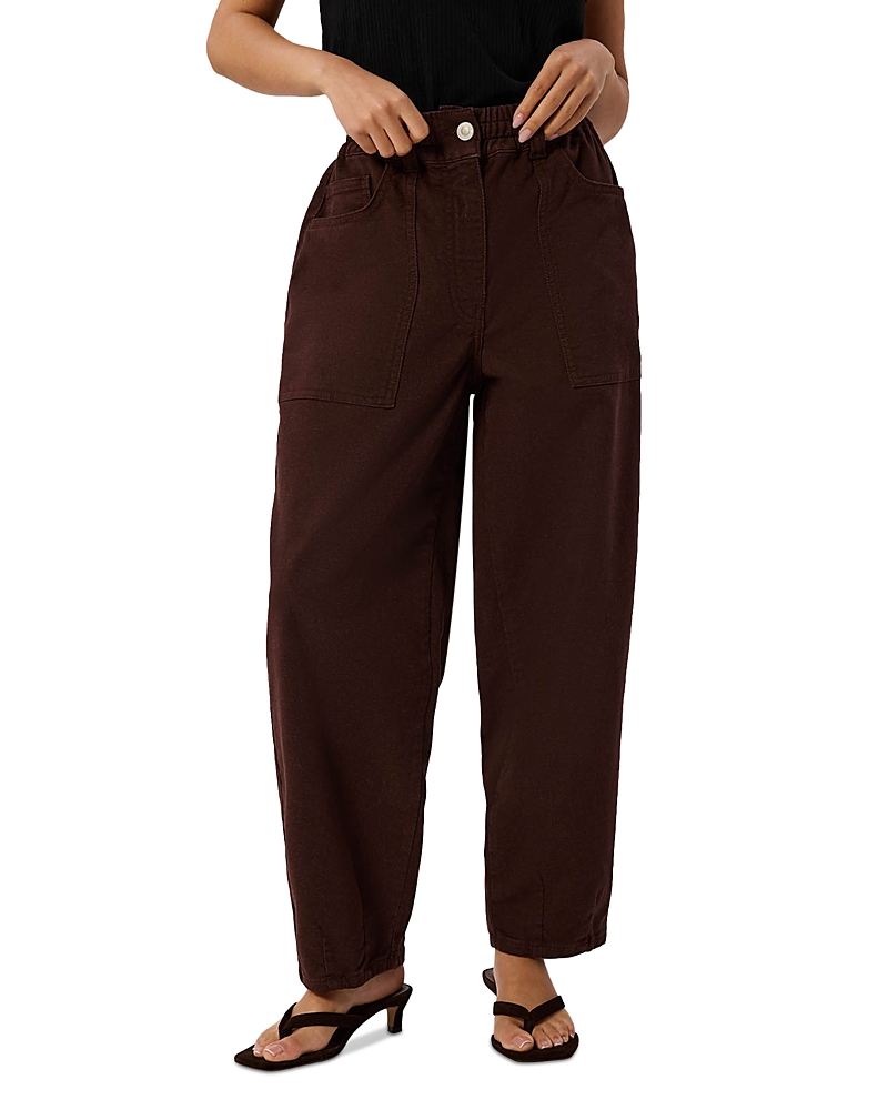 Whistles Authentic Barrel Leg Jeans in Stone