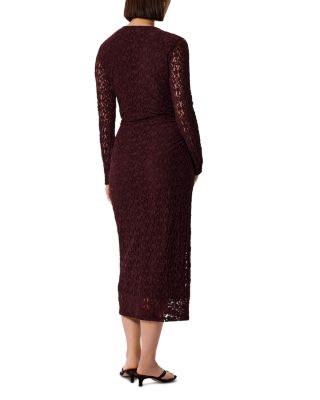 Ruched Bodice Lace Dress