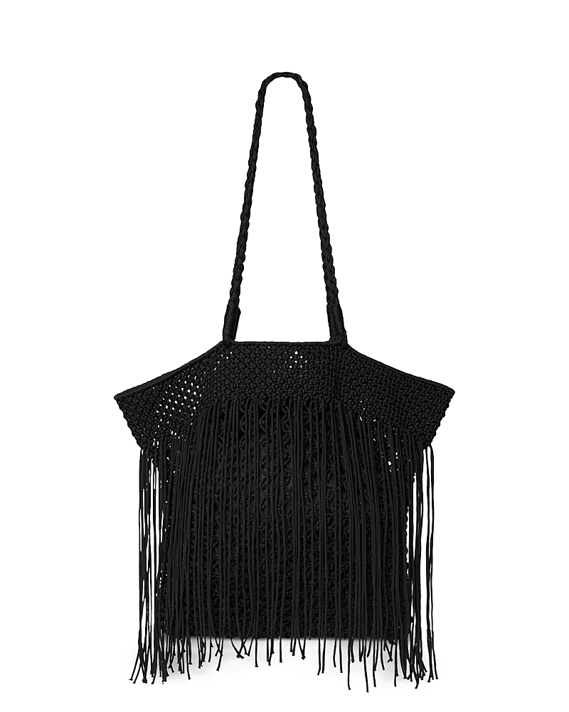 Whistles Crochet Fringe Bag