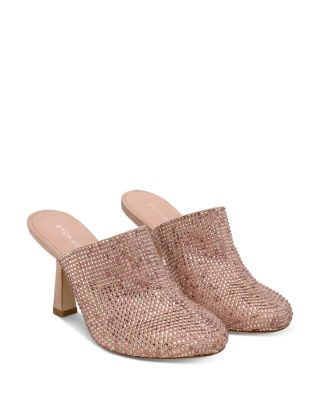 Women's Thalia Shine Embellished Leather Mule Pumps