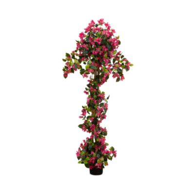 UV Resistant Artificial Spiral Bougainvillea Tree (Indoor/Outdoor), 6'