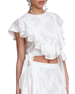 Lace Ruffle Top with Side Bows