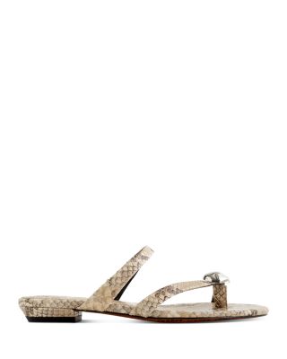 Women's Mila Embossed Leather Slide Sandals