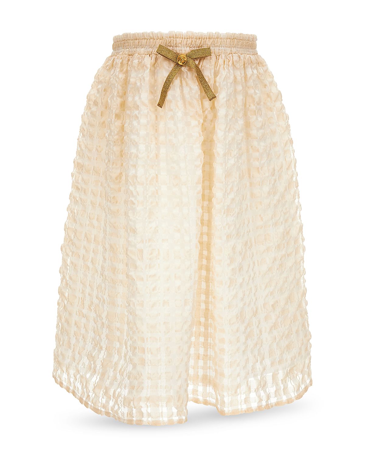 Versace Girls' Organza Check Cloque Skirt - Little Kid, Big Kid