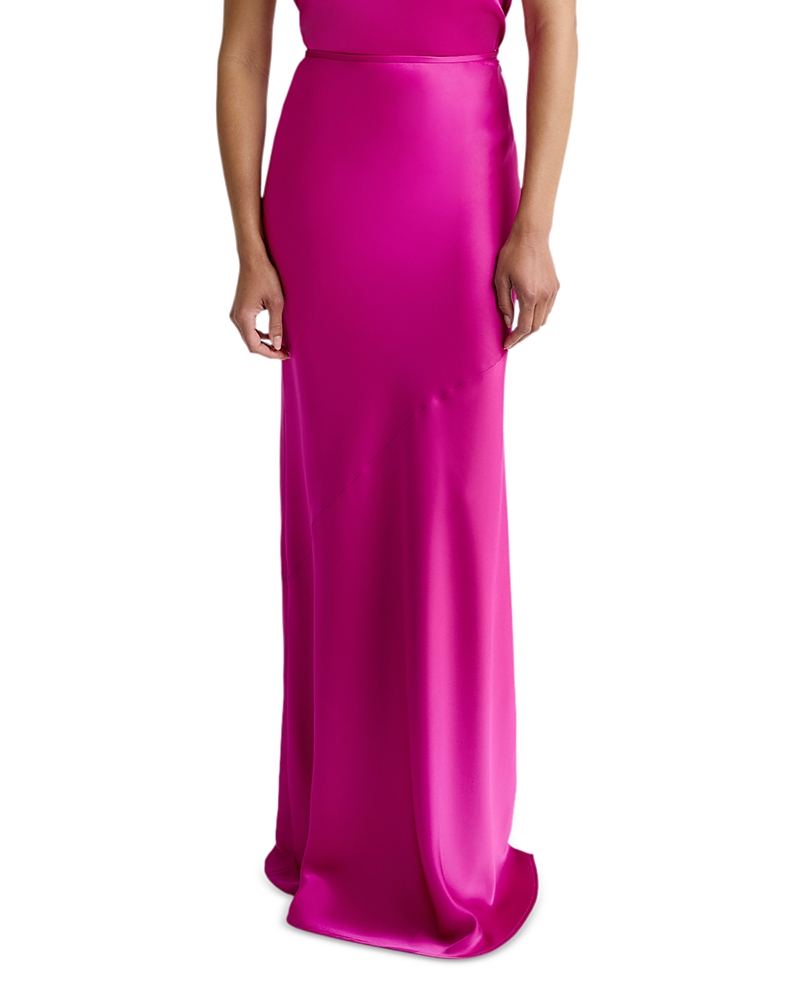 St. John Beverly Fit Liquid Satin Skirt