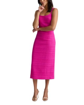 Slim Fit Tweed Midi Dress